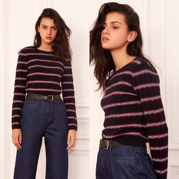 The Fifth Label Gravitation Navy Striped Long Sleeve Top - Picture 2 of 8
